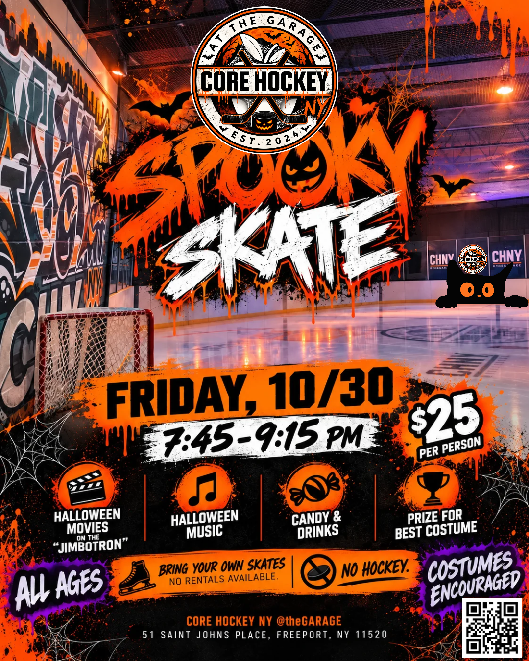SPOOKY SKATE - Friday, 10/30, 7:45-9:15pm (All Ages)