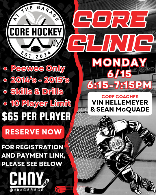 CORE Clinic - Mon. 6/15, 6:15PM (Peewee 2014-2015's) - Vin Hellemeyer/Sean McQuade
